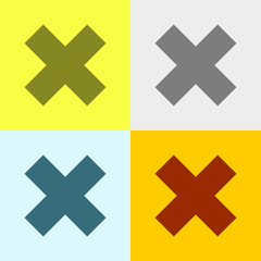 Obraz premium Icon Of Close, Cross. 