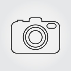 Camera icon, thin line icon