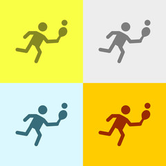 Icon Of Table Tennis Player.