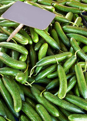 cucumbers on market