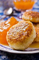 Homemade cottage cheese pancake