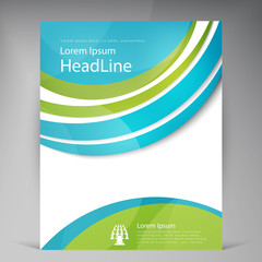 Fototapeta premium Vector Beautiful Green Flyer. 
