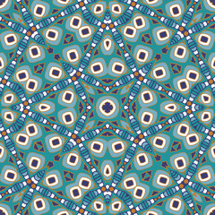 Seamless hand drawn vector ethnic texture. Vintage tribal ethnic backdrop, seamless texture. Boho fashion style background. Hand drawn vector illustration made of simple doodles. Zen tangle pattern.