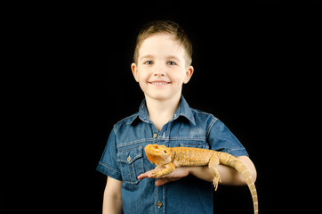 little boy and dragon 