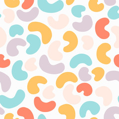 Colorful hand drawn doodle beans seamless pattern. - 109784799