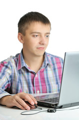 Businessman with laptop