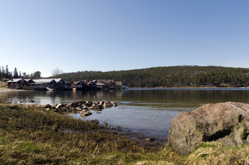 Little old fishing Village in the North of Sweden.