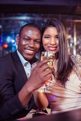 Couple toasting with champagne