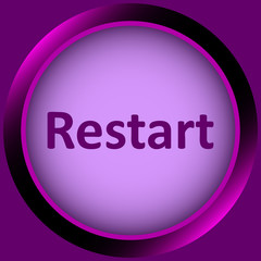 Icon violet word restart