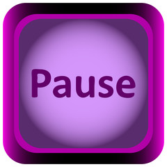 Icon violet word pause