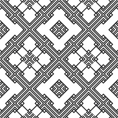 An elegant black and white, vector pattern