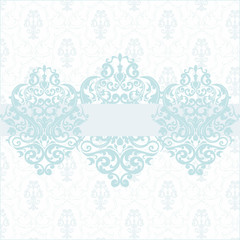 Winter card background with ornaments. Vector