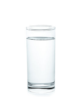 water glass  on white background