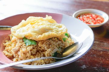 fried rice and fried egg