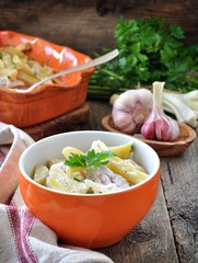 potato casserole with chicken and onions 
