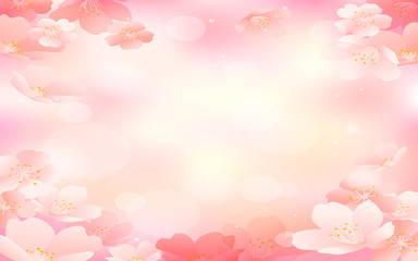 Beautiful flowers made with color filters. Pink background
