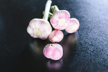 Garlic on the table