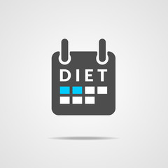 Diet icon calendar.