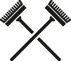 Crossed brooms