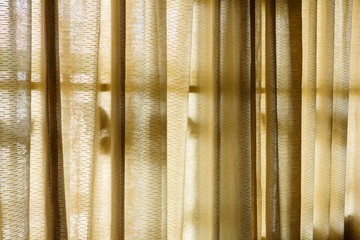 Vintage gold curtain background,Selective focus