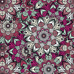 Vector seamless mandala pattern