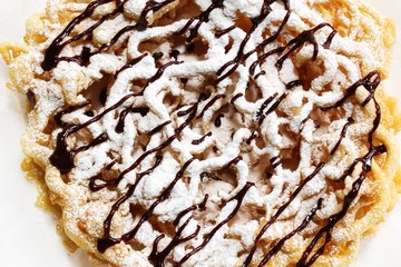 Funnel cake / Carnival food, selective focus