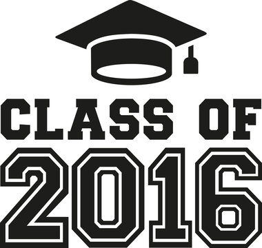 Class of 2016 with graduation hat