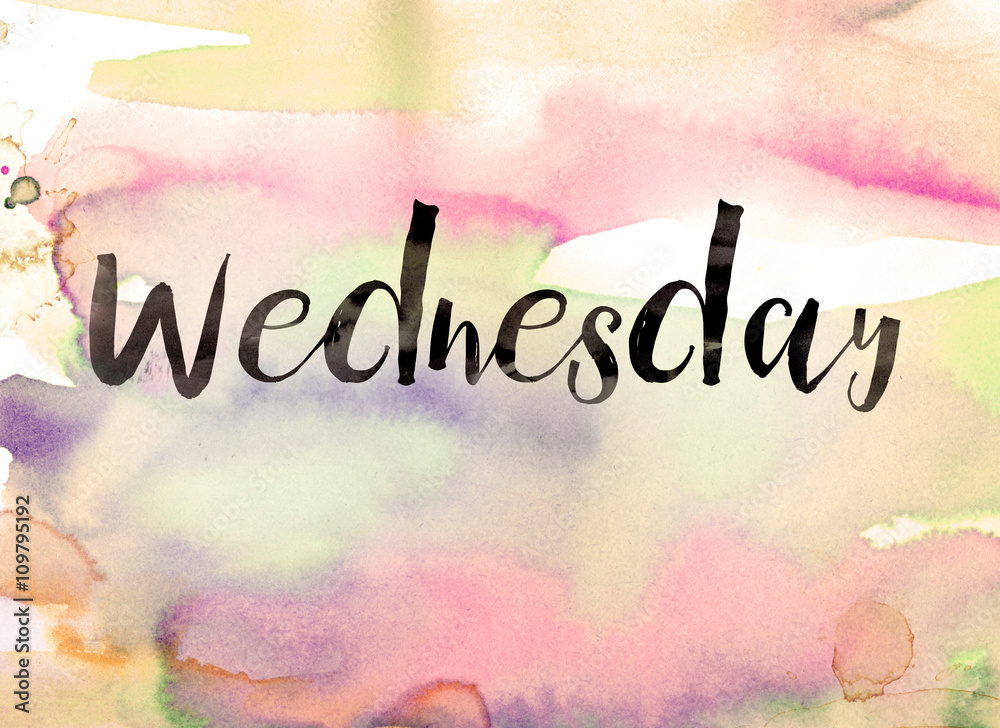 Canvas Prints Wednesday Concept Watercolor Theme