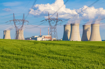 Nuclear power plant Dukovany in Czech Republic Europe