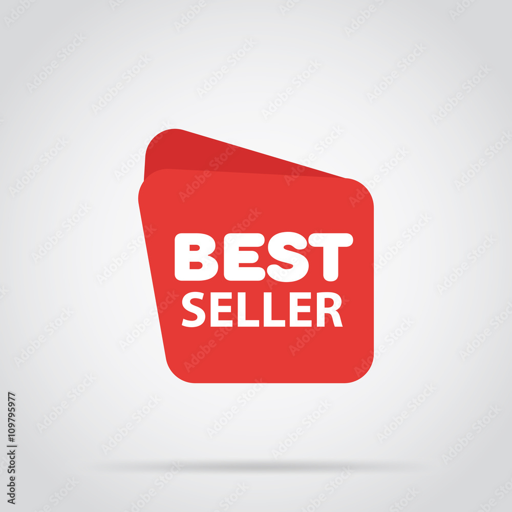 Poster badge isolated vector in flat design style. colorful abstract badge or label.