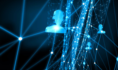 Connected lines background