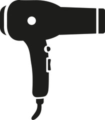 Hair drier silhouette