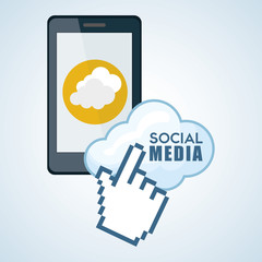 Social media design. smartphone icon. networking concept