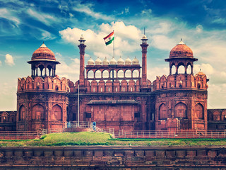 Fort Rouge Lal Qila. Delhi, Inde