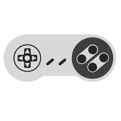 Retro modern console controller for old video games. Vector with
