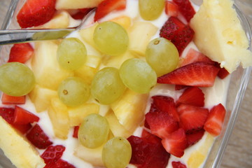 Obstsalat als Nachtisch