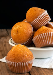 Homemade golden muffins