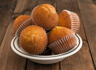 Homemade golden muffins