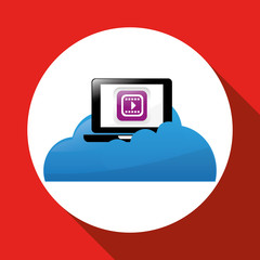 laptop design. technology icon. multimedia concept