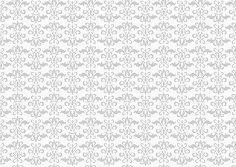 Obraz premium アラベスク模様の背景イラスト（グレー）