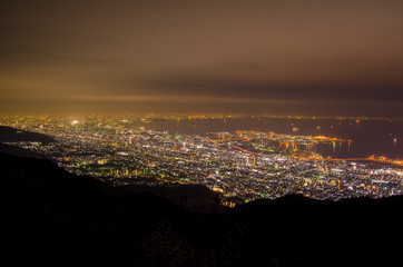 兵庫県神戸市　摩耶山 、掬星台からの夜景