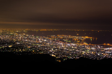 兵庫県神戸市　摩耶山 、掬星台からの夜景