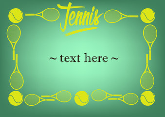 Fototapety  rama z tenisem