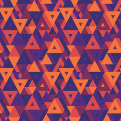 Fototapeta premium Abstract geometric background - seamless vector pattern for presentation, booklet, website and other design project. Seamless vector background in vintage colors. Triangles background.