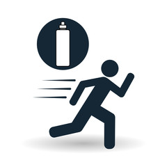 Healthy lifestyle design. fitness icon. Bodybuilding illustratio