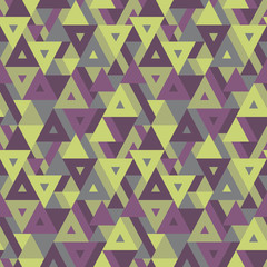 Abstract geometric background - seamless vector pattern for presentation, booklet, website and other design project. Seamless vector background in vintage colors. Triangles background.