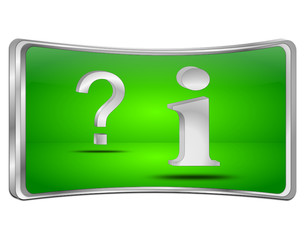information and question button - 3D illustration