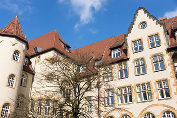 Innenhof des historischen Rathauses von Bielefeld, Nordrhein-Westfalen