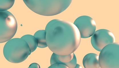 Large group of mirror orbs or pearls.