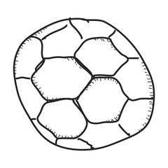 Obraz premium Simple doodle of a football